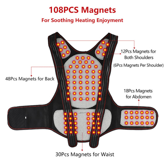 Magnetic Back Support Belt with Heat